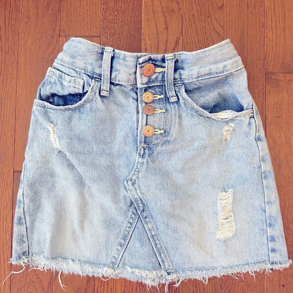 Size 6X skirt denim distressed girl kids